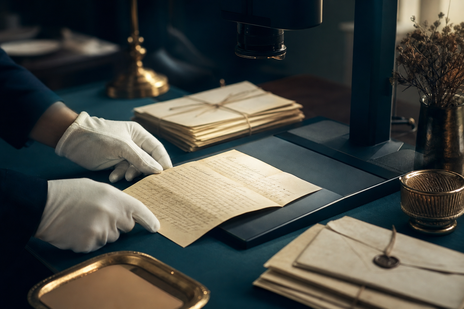 Imagen editorial sobre Cómo preservar cartas manuscritas mediante digitalización de calidad