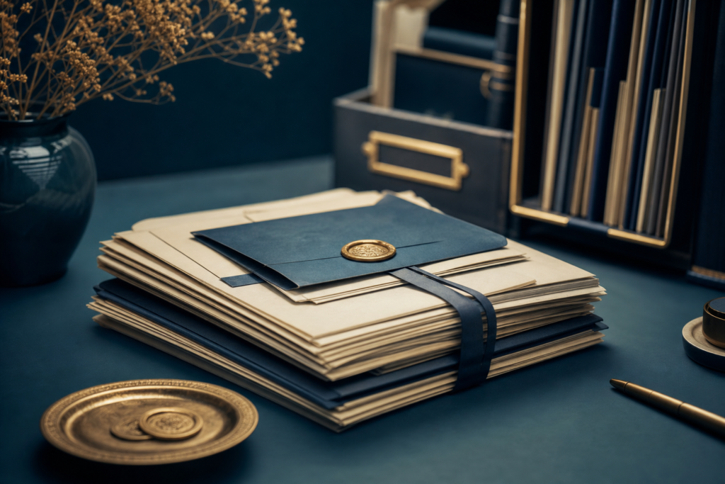 Imagen editorial sobre Control de versiones para cartas, instrucciones y documentos importantes