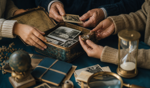 Imagen editorial sobre Cómo usar cápsulas del tiempo en proyectos educativos intergeneracionales