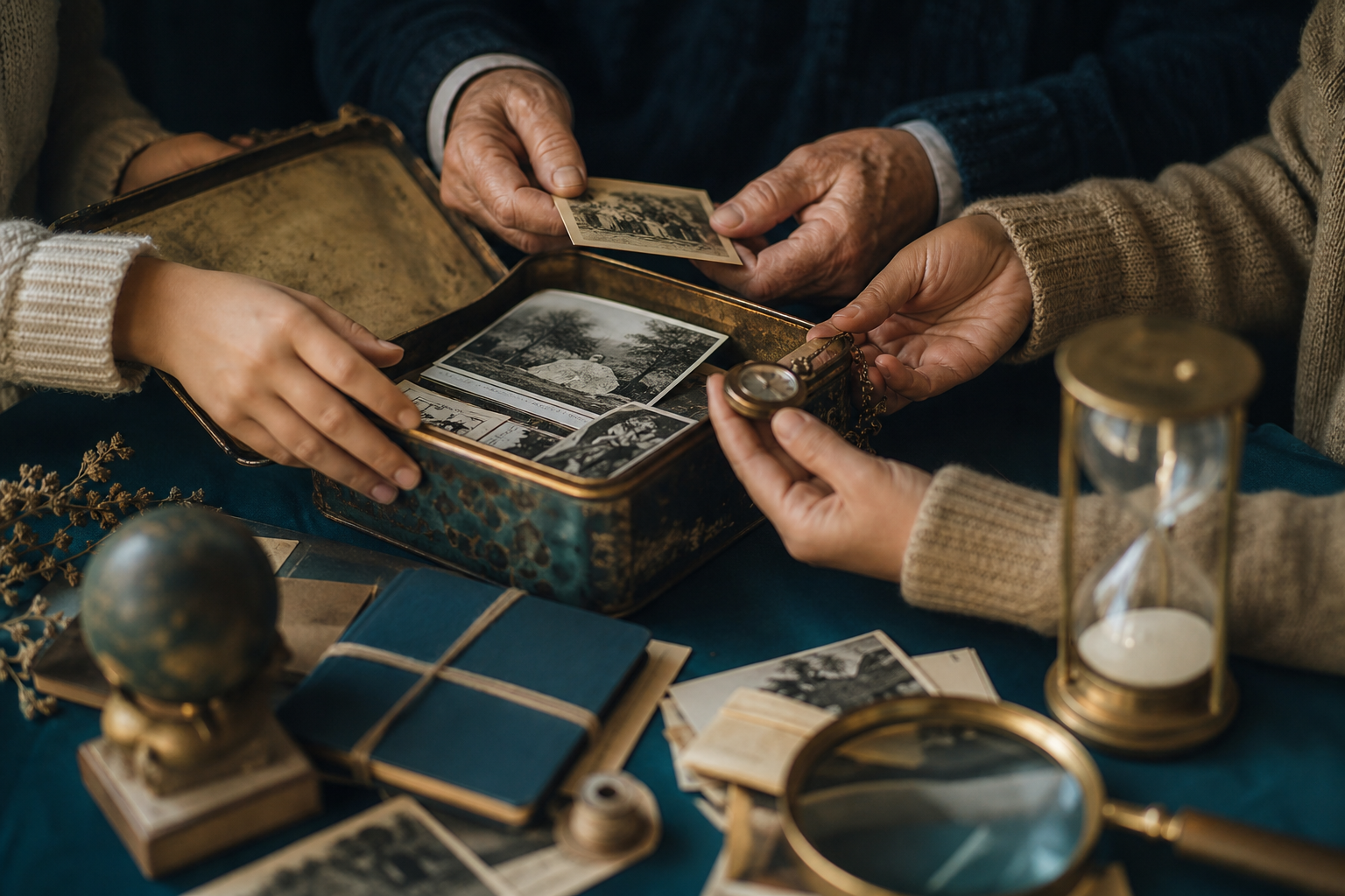 Imagen editorial sobre Cómo usar cápsulas del tiempo en proyectos educativos intergeneracionales