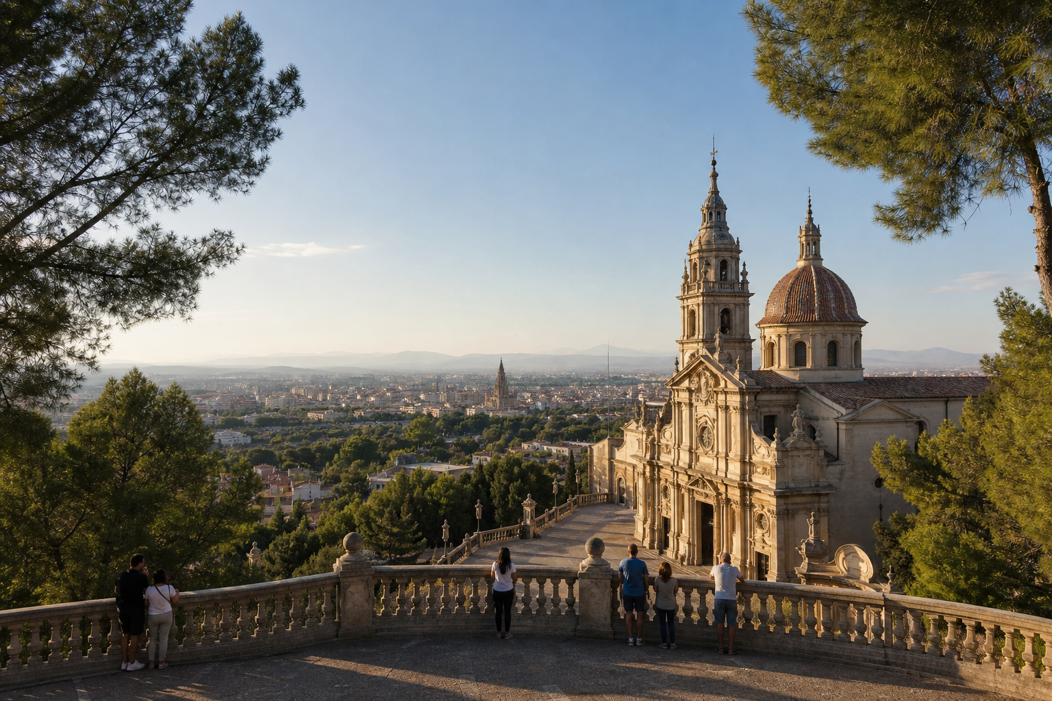 Vista editorial del lugar asociado a Mirador del Santuario de la Fuensanta — Cabezo de la Fuensanta (Algezares, Murcia)