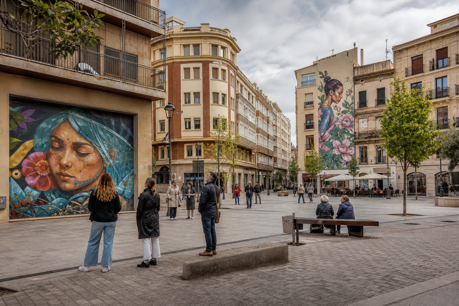 Vista editorial del lugar asociado a Galería Urbana en la Plaza del Oeste (Salamanca)