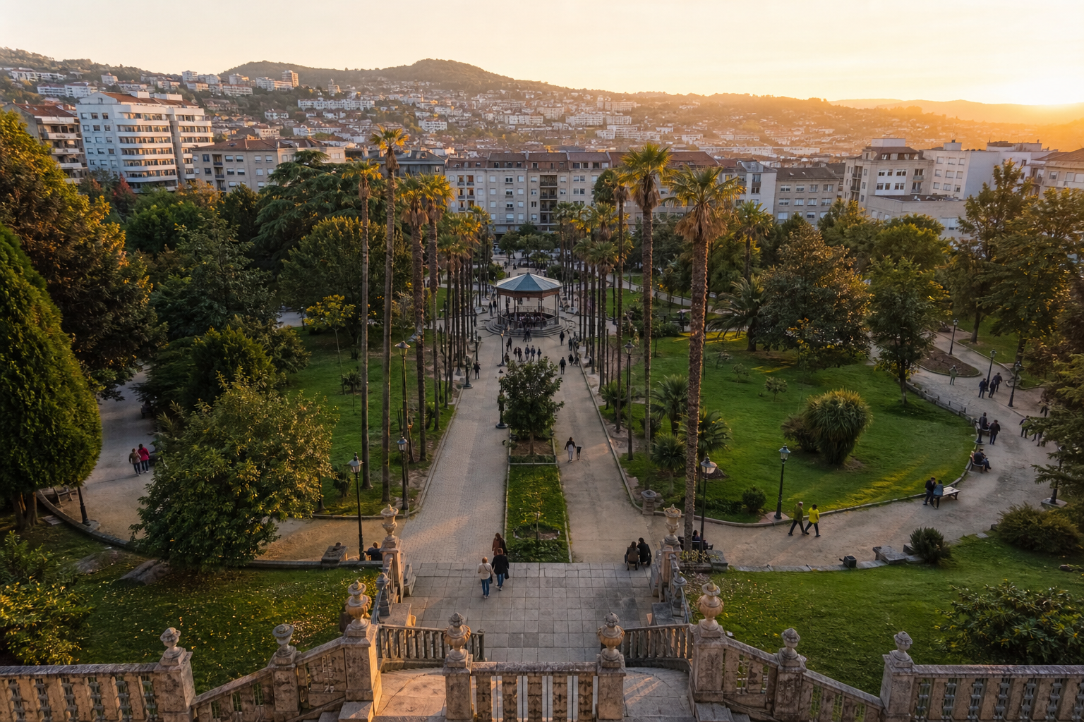 Vista editorial del lugar asociado a Xardín do Posío: jardín botánico urbano y memoria viva de Ourense