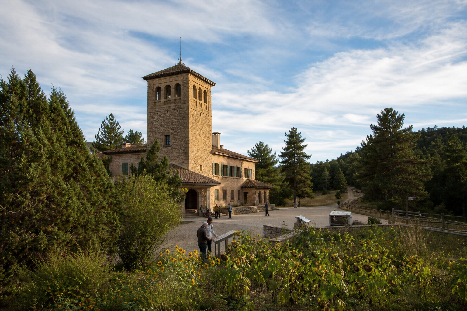 Vista editorial del lugar asociado a La Fuentona / Casa del Parque ‘Palacio de Santa Coloma’ (Muriel de la Fuente)