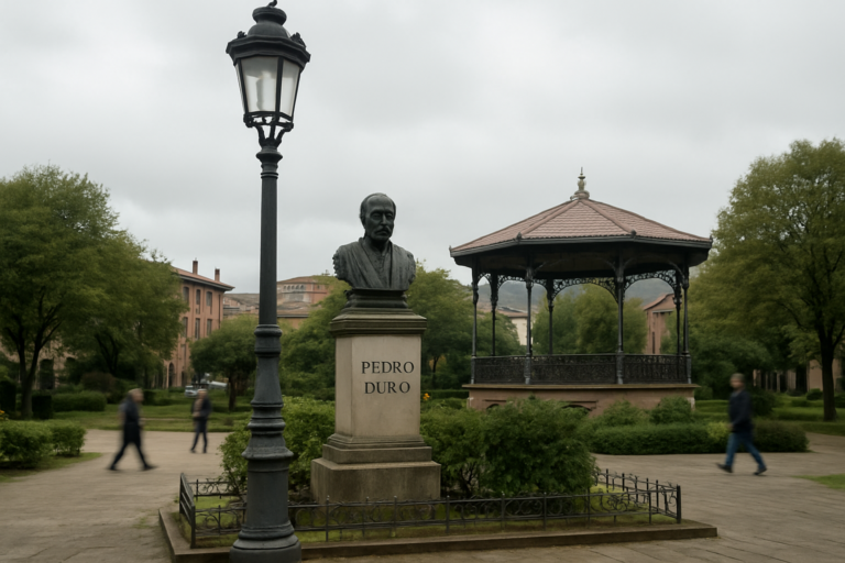 Vista editorial del lugar asociado a Las huellas de la fábrica en un parque urbano