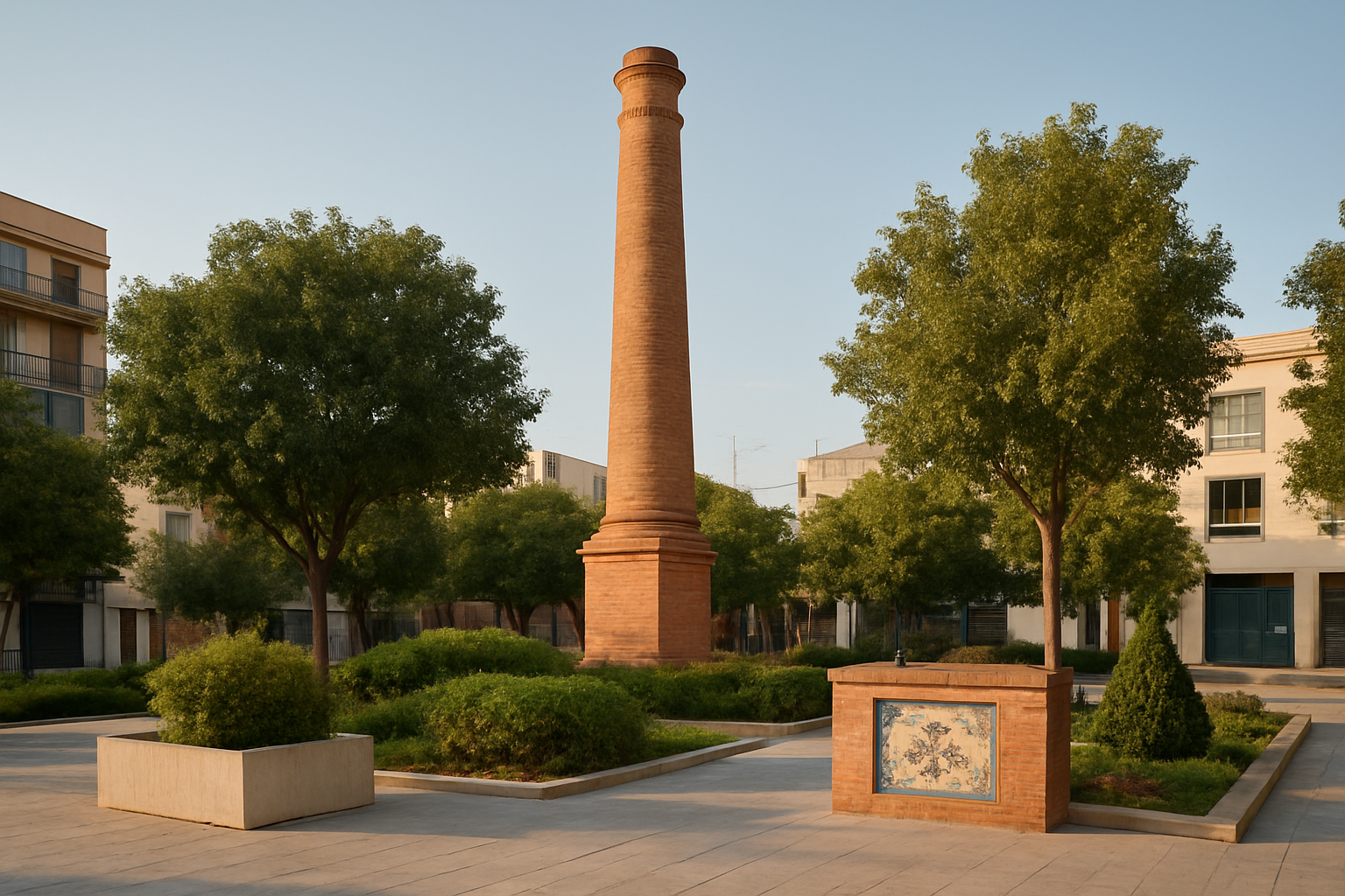 Vista editorial del lugar asociado a La chimenea que convirtió una fábrica en plaza